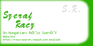 szeraf racz business card